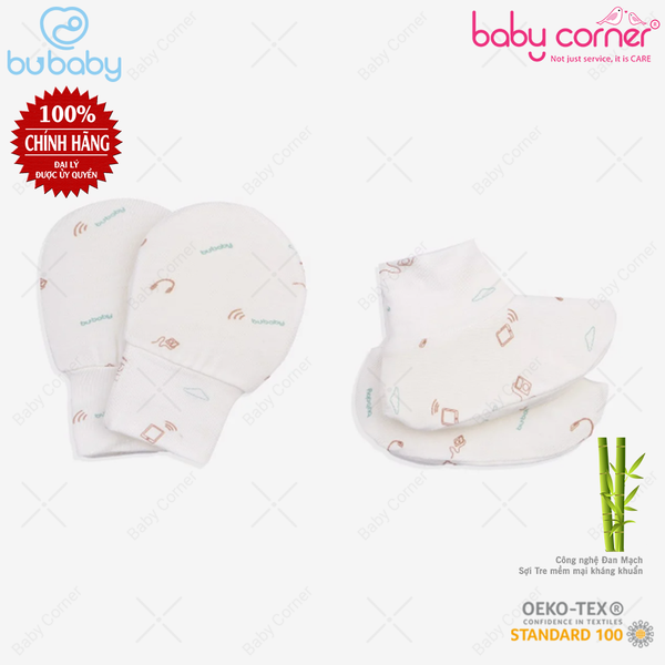  Bộ Bao Chân, Bao Tay Vải Tre Bamboo Hoạ Tiết BU, ABB400000 