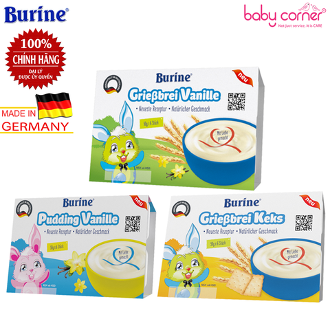  Cháo Sữa BURINE Vị Bích Quy (Lốc 6 Hộp), Cho Bé Từ 6 Tháng Tuổi 