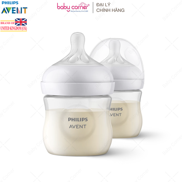 Set 2 Bình Sữa Mô Phỏng Tự Nhiên (Mẫu Mới) Nhựa PP Philips Avent, 125ML, Cho Bé Từ 0 Tháng Tuổi 