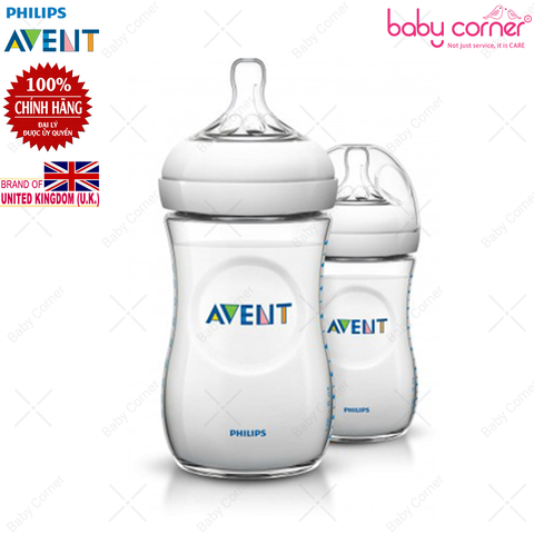  Set 2 Bình Sữa Philips Avent Nhựa PP Mô Phỏng Tự Nhiên, 260ml, Bé Từ 3 Tháng Tuổi 