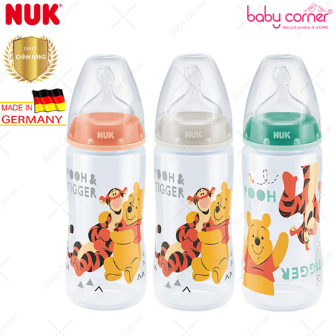  Bình Sữa NUK Disney PREMIUM CHOICE Nhựa PP (Núm Ty S1), 300ml, Bé 0 - 6 Tháng Tuổi 