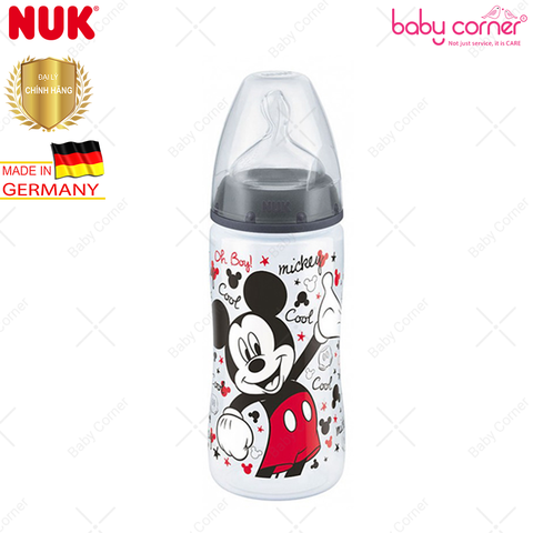  Bình Sữa NUK Mickey PREMIUM CHOICE Nhựa PP (Núm Ti S2), 300ml, Bé 6 - 18 Tháng Tuổi 