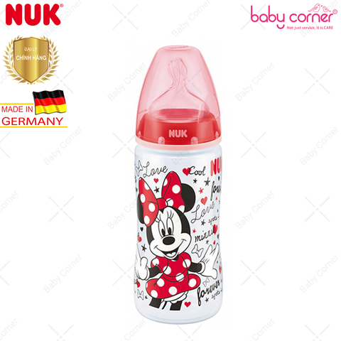  Bình Sữa NUK Mickey PREMIUM CHOICE Nhựa PP (Núm Ti S2), 300ml, Bé 6 - 18 Tháng Tuổi 