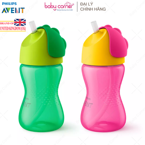  Bình Tập Uống Có Ống Hút Philips Avent, Cho Bé Từ 12M, 300ML 