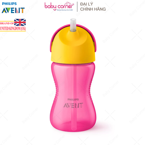  Bình Tập Uống Có Ống Hút Philips Avent, Cho Bé Từ 12M, 300ML 