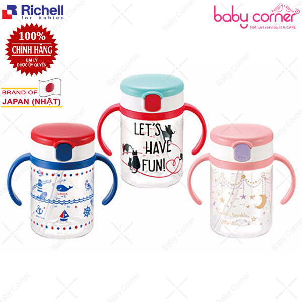  Bình Ống Hút AQ Richell - 200ml (Bé Từ 7 Tháng Tuổi) 