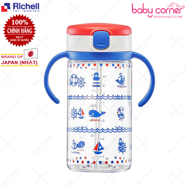  Bình Ống Hút AQ Richell - 320ml (Bé Từ 7 Tháng Tuổi) 
