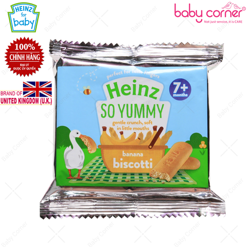  Bánh DD Heinz Banana Biscotti VỊ CHUỐI (từ 7 tháng tuổi) - 60g 