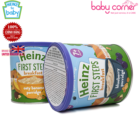  Bột Ăn Dặm (Cháo) HEINZ Việt Quất / Blueberry Porridge 240g, Cho Bé Từ 7 Tháng Tuổi 
