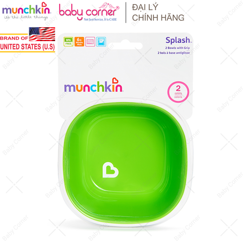  Bộ 2 Bát Chống Trượt Munchkin (Có 2 Màu) 