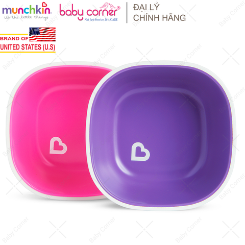  Bộ 2 Bát Chống Trượt Munchkin (Có 2 Màu) 