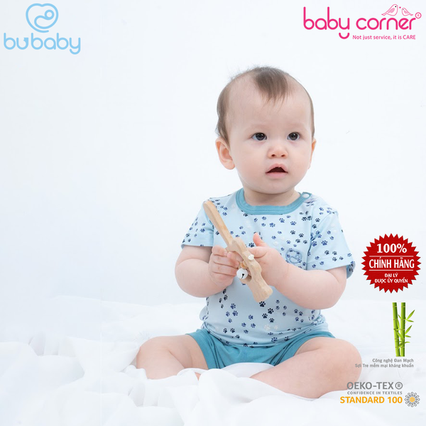  Bộ BU Ngắn Tay Cài Vai Quần Đùi Bambus Puppie (9 Tháng - 4 Tuổi) 