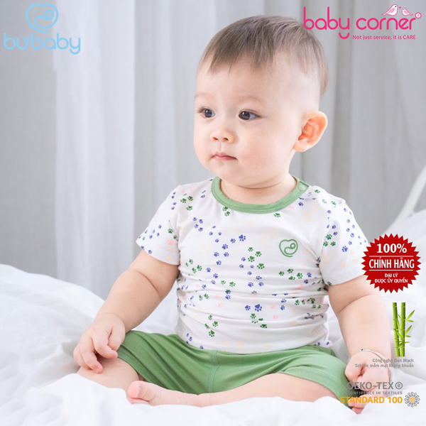  Bộ BU Ngắn Tay Cài Vai Quần Đùi Bambus Puppie (9 Tháng - 4 Tuổi) 