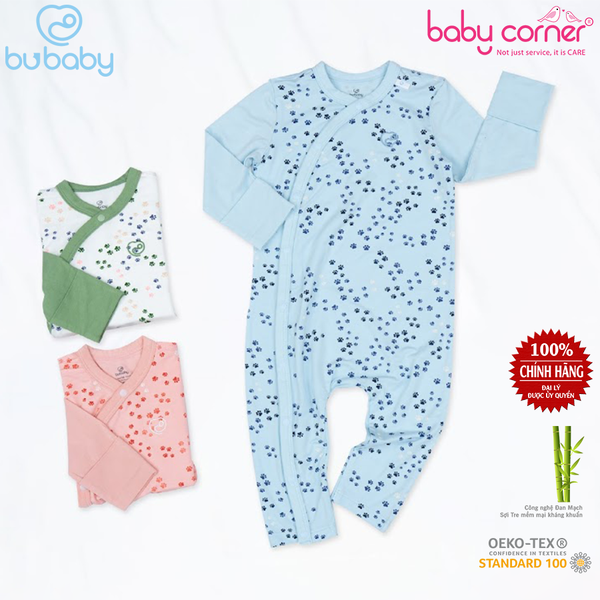  Body BU Cài Chéo Dài Tay Bambus Puppie (0 - 12M) 