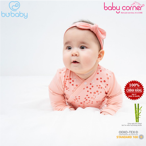  Body BU Cài Chéo Dài Tay Bambus Puppie (0 - 12M) 