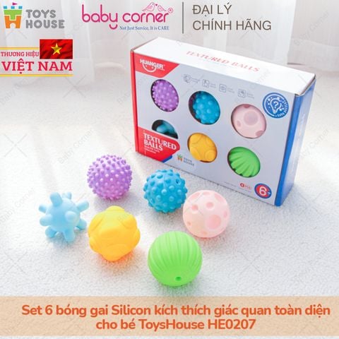  Set 6 Bóng Gai Silicon Kích Thích Giác Quan Toàn Diện Cho Bé Toys House HE0207 