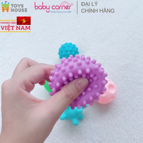 Set 6 Bóng Gai Silicon Kích Thích Giác Quan Toàn Diện Cho Bé Toys House HE0207 