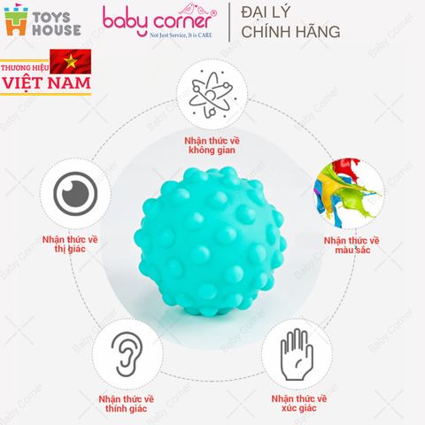  Set 6 Bóng Gai Silicon Kích Thích Giác Quan Toàn Diện Cho Bé Toys House HE0207 