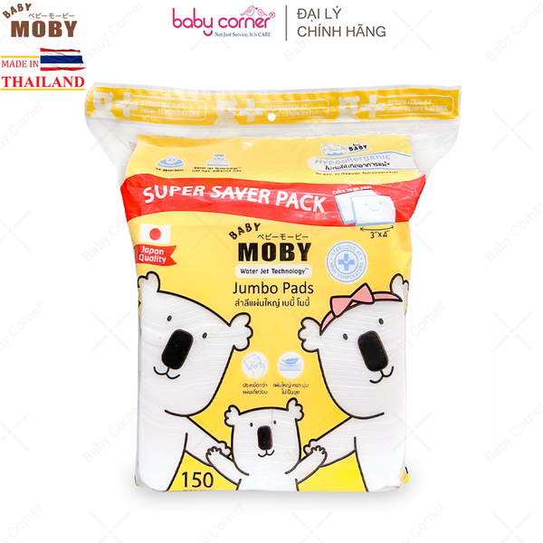  Bông Miếng Moby Cỡ Lớn 7.5x10cm (Gói 100 Miếng) 