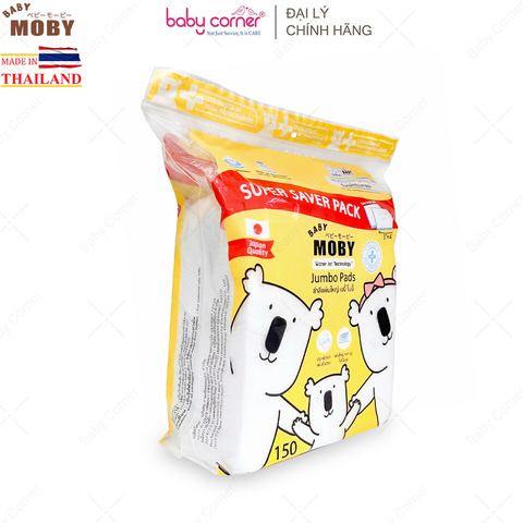  Bông Miếng Moby Cỡ Lớn 7.5x10cm (Gói 100 Miếng) 