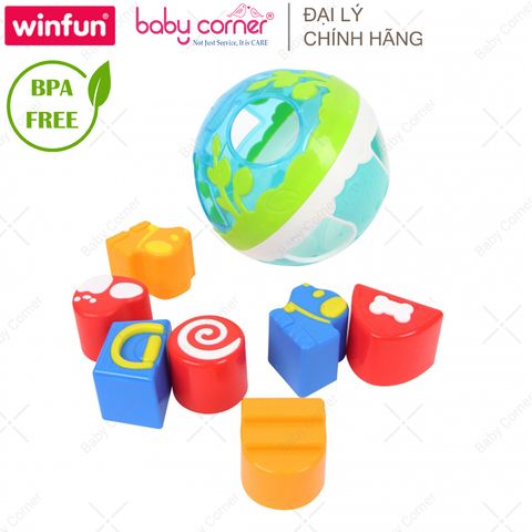  Bóng Thả Hình Khối Ngộ Nghĩnh Kết Hợp Bóng Tập Bò Winfun 0785 