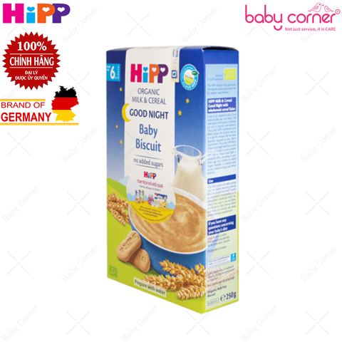  Bột ăn dặm HIPP sữa bích quy nhũ nhi, hộp 250g, cho bé từ 6 tháng 