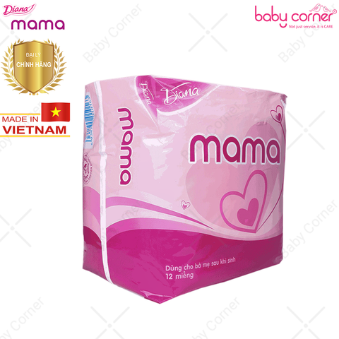  Băng Vệ Sinh Diana Mama Cho Mẹ Sau Sinh (Gói 12 miếng) 