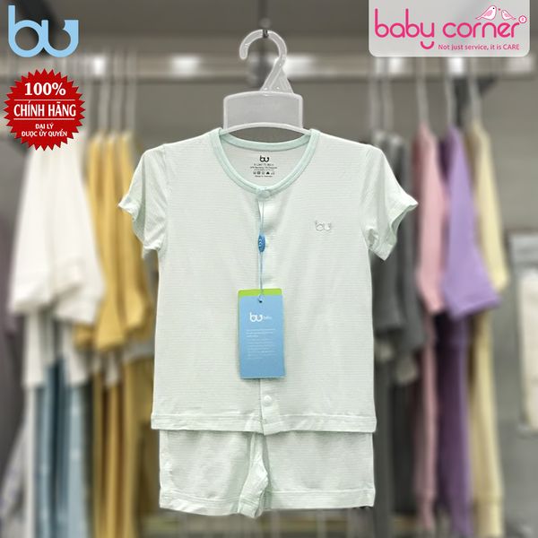  Áo Cộc Tay Cài Giữa Quần Đùi BU (9 - 12M) 