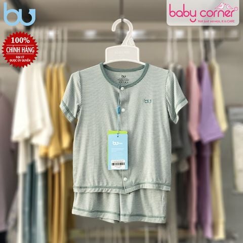  Áo Cộc Tay Cài Giữa Quần Đùi BU (9 - 12M) 