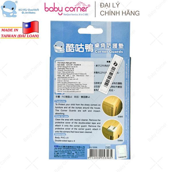  Nút Nhựa Chặn Góc Bàn Kuku (KU5356) 