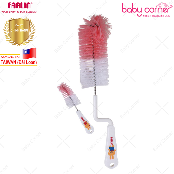  Bộ Bàn Chải Vệ Sinh Bình Sữa và Núm Ty Farlin (BF260) 