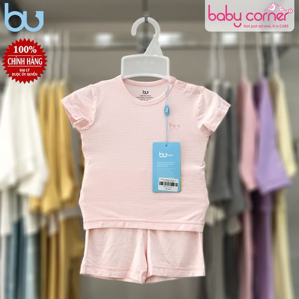  Bộ BU Ngắn Tay Cài Vai Quần Đùi (3 - 6M) 