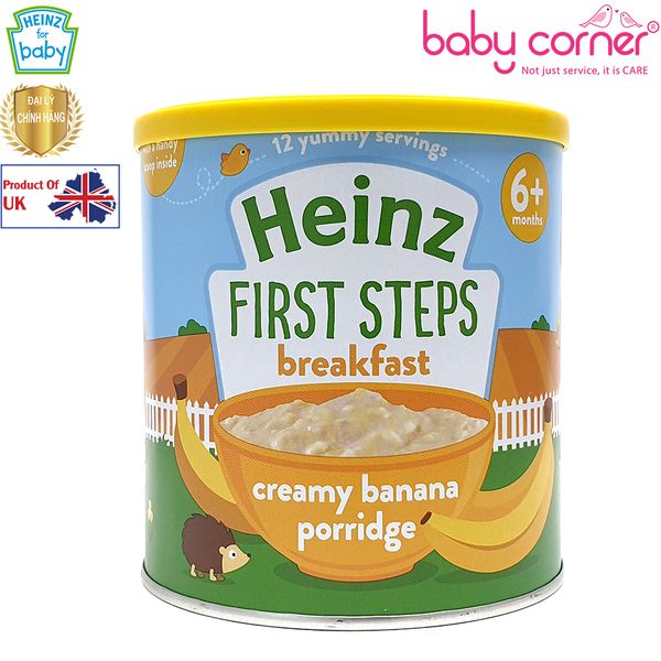 Bột Ăn Dặm (Cháo) HEINZ vị KEM Chuối, 240g, Từ 6 Tháng Tuổi