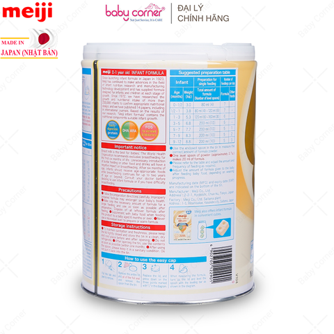  Sữa Bột MEIJI Infant Formula Số 0, 800g, Cho Bé Từ 0-12M 