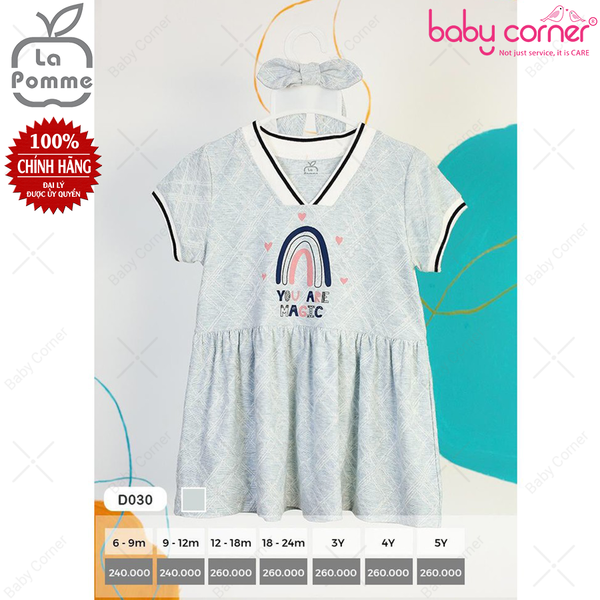  D030 Đầm Xoè La Pomme Sporty - Xanh Pastel 