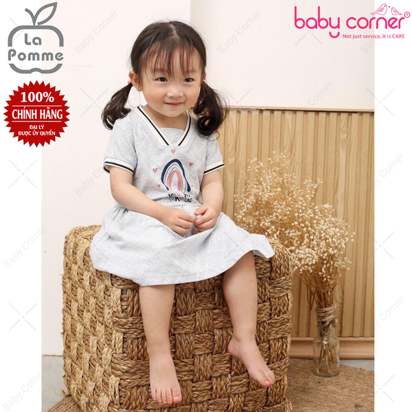  D030 Đầm Xoè La Pomme Sporty - Xanh Pastel 