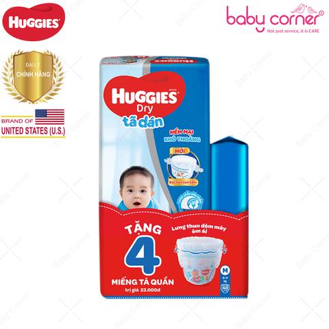 Tã Dán Huggies M 48 + 4Q 