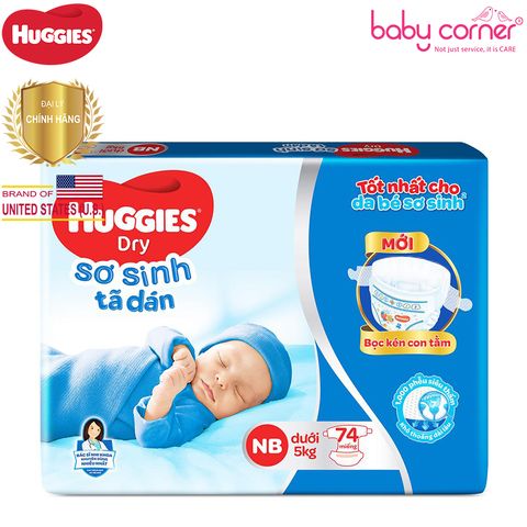 Tã Dán Sơ Sinh Huggies NB74 