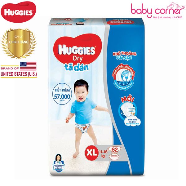  Tã Dán Huggies XL 62 