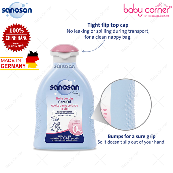 Dầu Mát-xa (Massage) SANOSAN Baby Chiết Xuất Olive Hữu Cơ, 200ml 