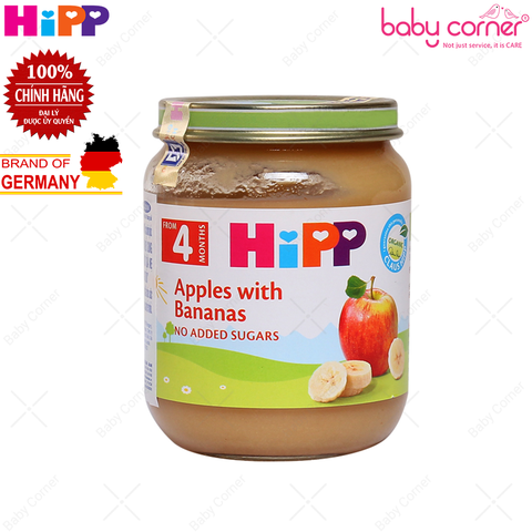  Dinh dưỡng đóng lọ Hipp Bio chuối táo (125g) 
