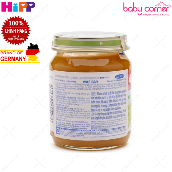  Dinh dưỡng đóng lọ Hipp mơ tây (125g) 