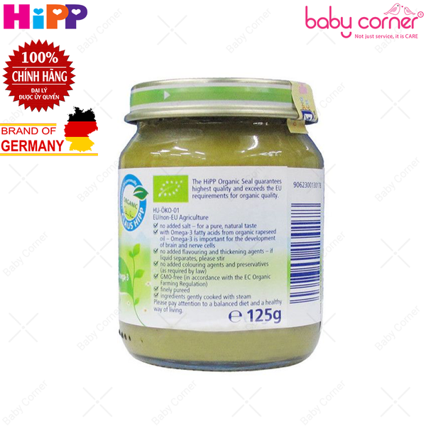  Dinh dưỡng đóng lọ Hipp rau chân vịt, khoai tây (125g) 