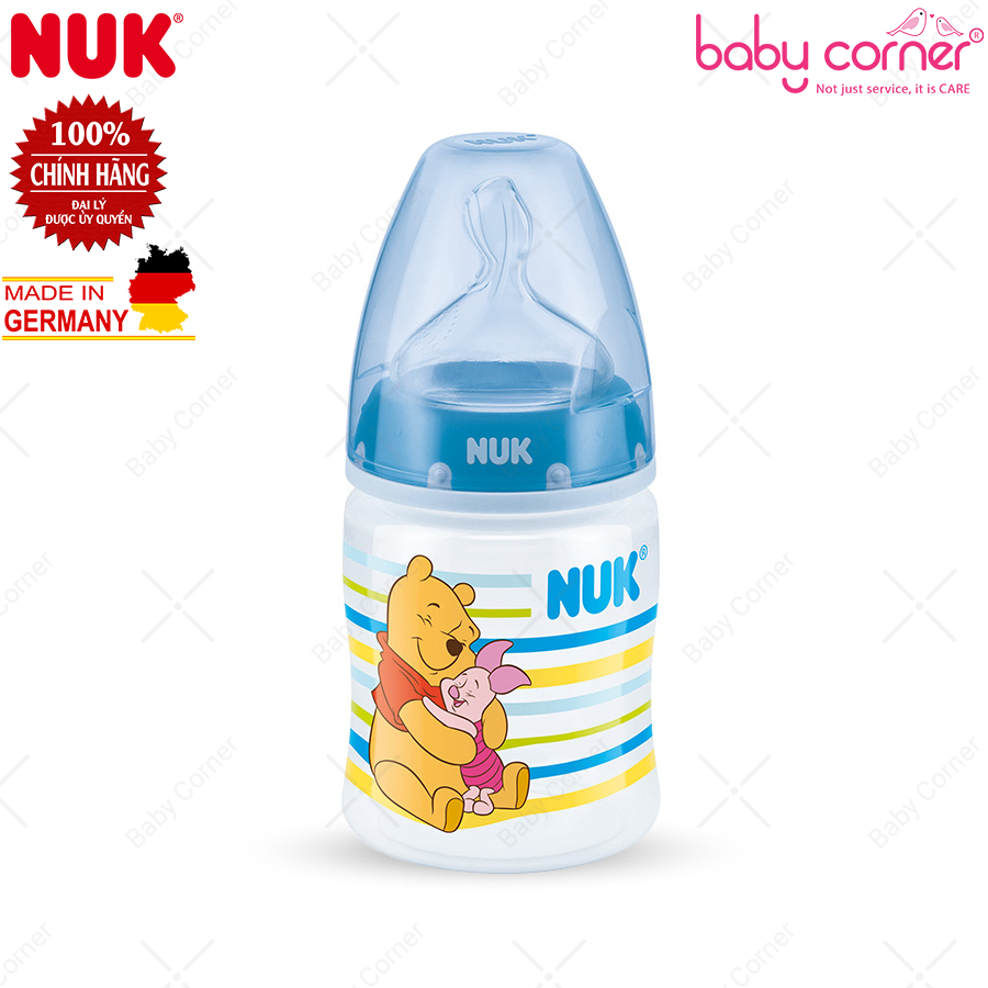  Bình Sữa NUK Disney PREMIUM CHOICE Nhựa PP (Núm Ti S1), 150ml, Bé 0 - 6 Tháng Tuổi 