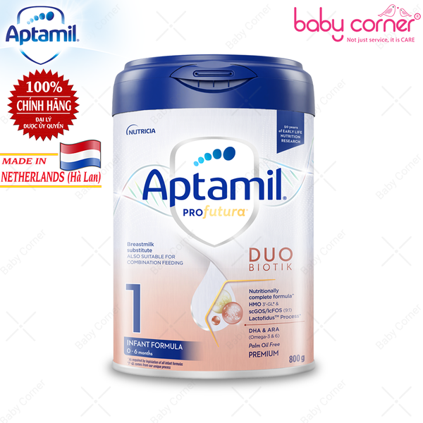  Sữa Bột Aptamil Hà Lan Profutura Duobiotik Số 1, 800g, Cho Bé Từ 0-6 Tháng 