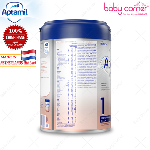  Sữa Bột Aptamil Hà Lan Profutura Duobiotik Số 1, 800g, Cho Bé Từ 0-6 Tháng 