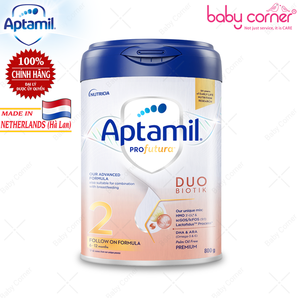  Sữa Bột Aptamil Hà Lan Profutura Duobiotik Số 2, 800g, Cho Bé Từ 6-12 Tháng 