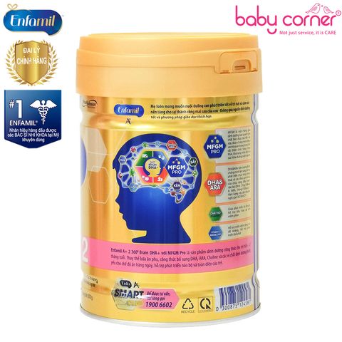  Sữa Bột Enfamil A+ Số 2, Cho Bé 6-12 tháng, 870g 