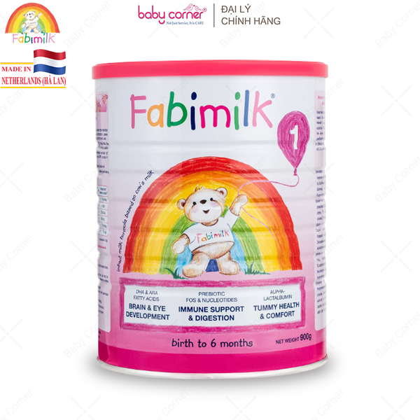  Sữa Bột Fabimilk 1 Infant Formula, Cho Bé Từ 0-6 Tháng, 900G 