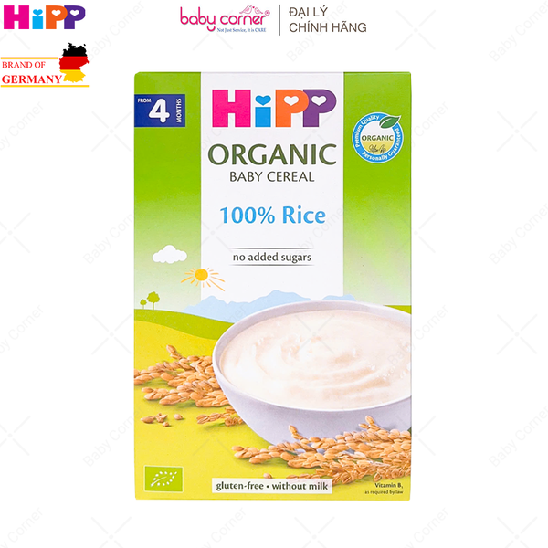  Bột Ăn Dặm HIPP - Ngũ Cốc Gạo Nhũ Nhi Hữu Cơ (Cho Bé Từ 4 Tháng Tuổi) - 200g 